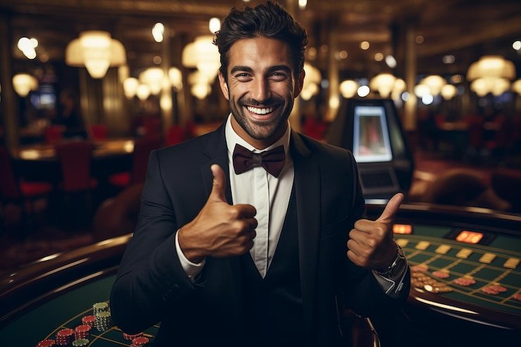 Antarmuka Casino Hold'em di aplikasi mobile nasa4d